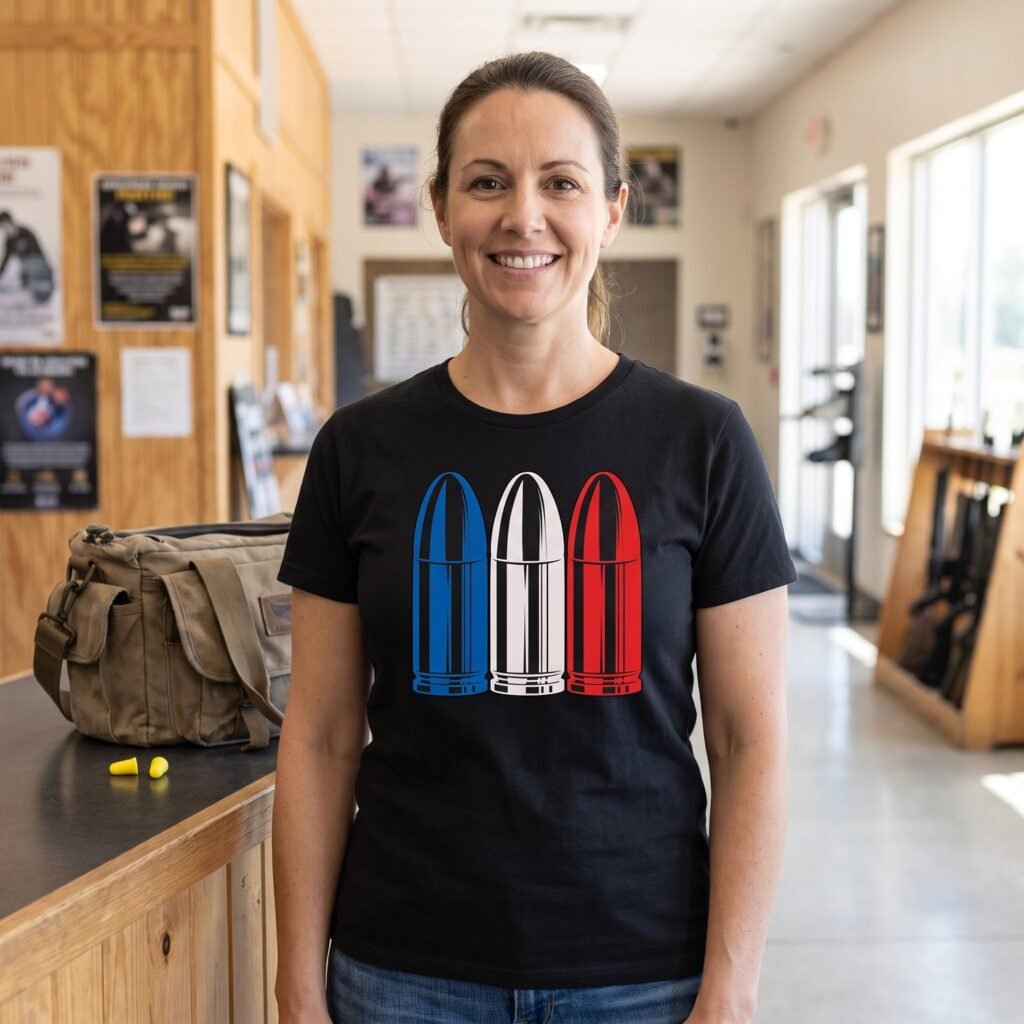 9mm Parabellum in Blue, White and Red, France Tee