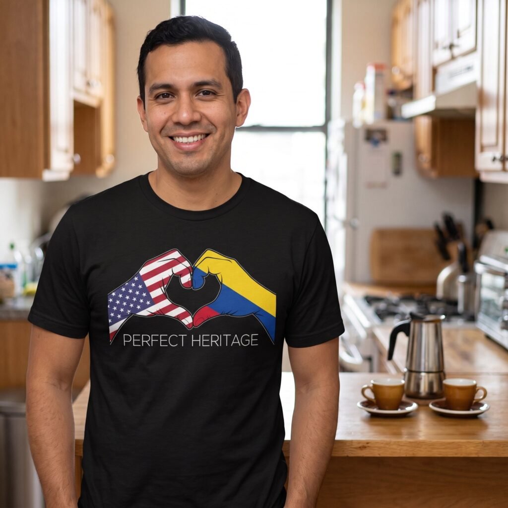 Colombian American Perfect Heritage Heart Tee