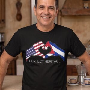 Cuban American Perfect Heritage Heart Tee