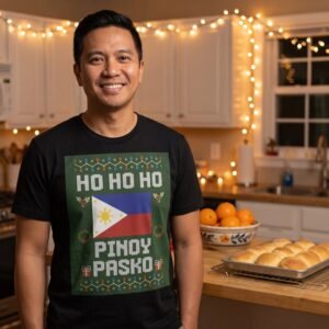 Ho Ho Ho Pinoy Pasko Knit Christmas T-Shirt
