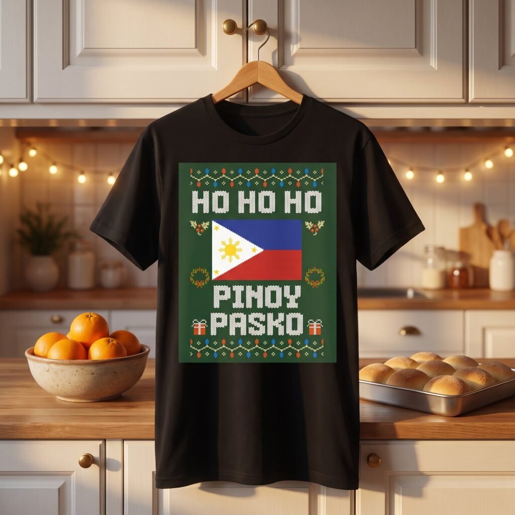 Ho Ho Ho Pinoy Pasko Knit Christmas T-Shirt