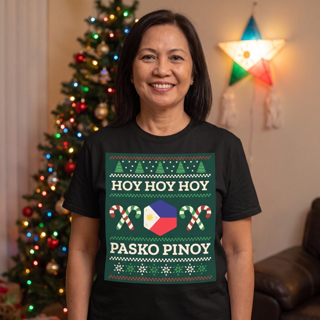 Hoy Hoy Hoy Pasko Pinoy Ugly Christmas Tee