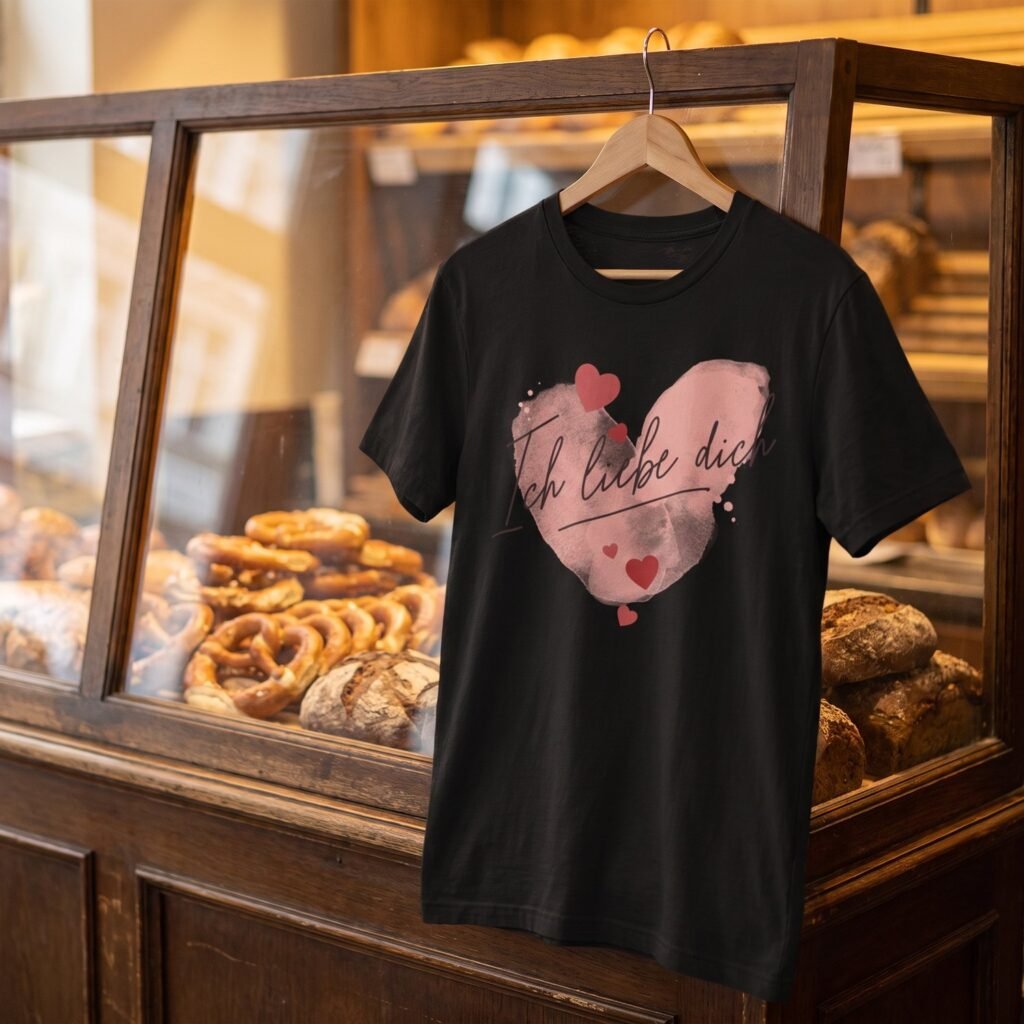 Ich Liebe Dich, German Watercolor Heart Tee