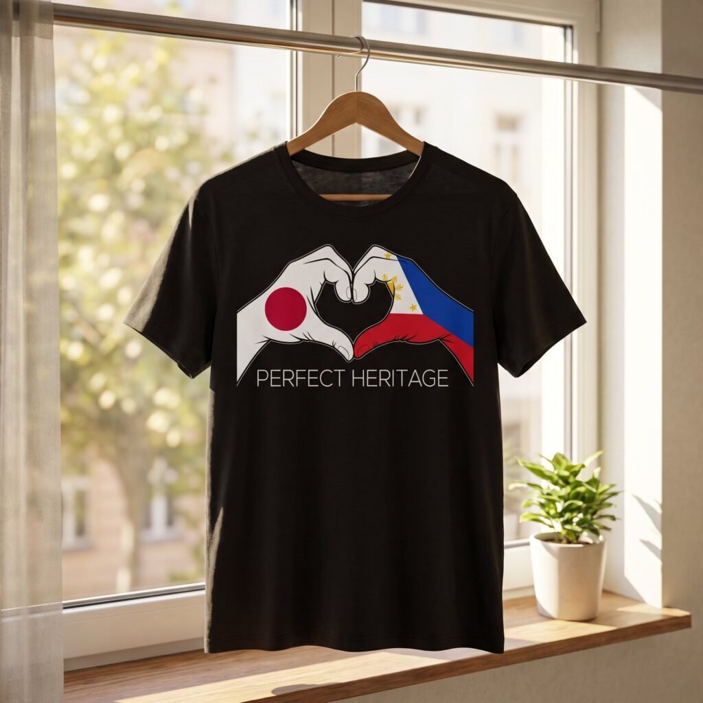 Japanese Filipino Perfect Heritage Heart Hands Tee