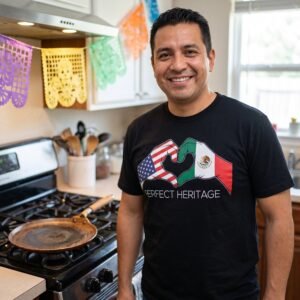 Mexican American Perfect Heritage Heart Tee