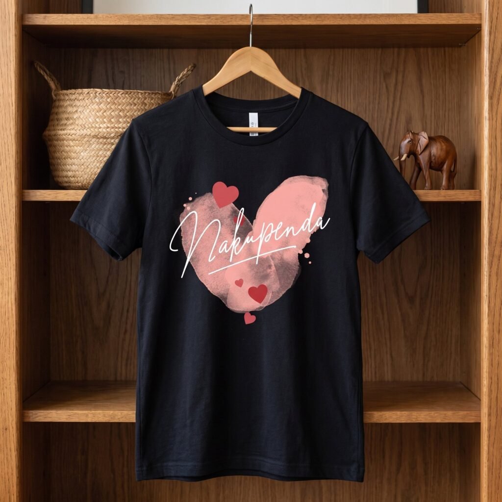 Nakupenda, Swahili for I Love You Script Tee