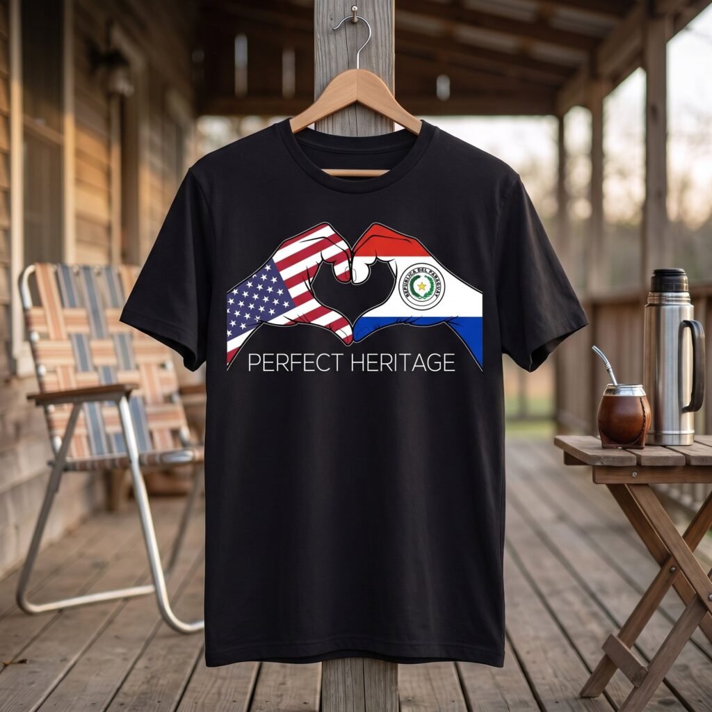 Paraguayan American Perfect Heritage Heart Tee