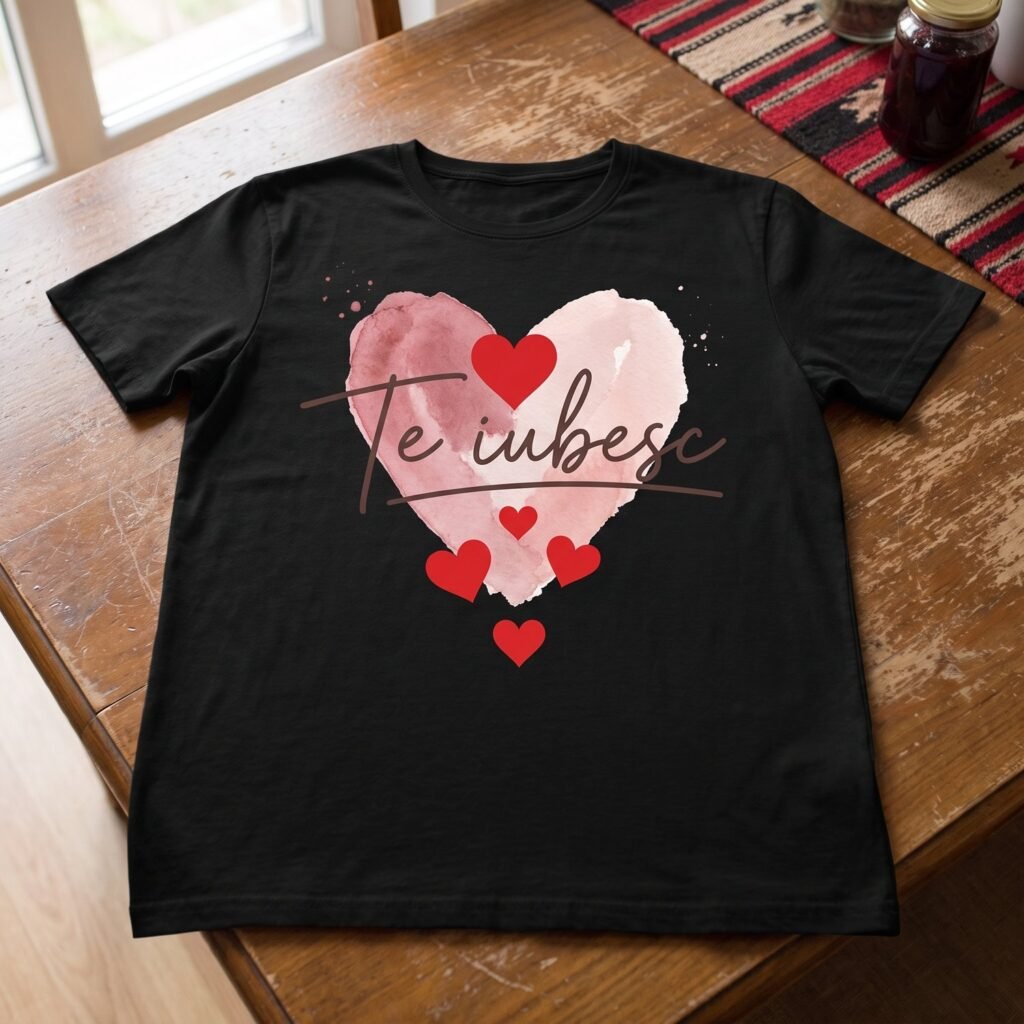 Te Iubesc, Romanian I Love You Heart Tee